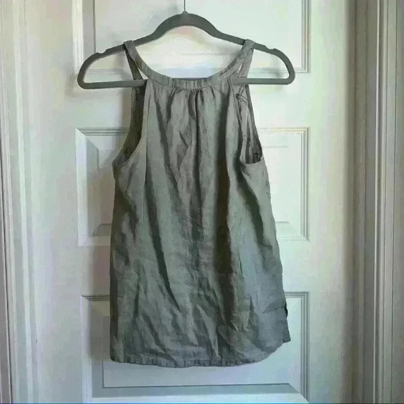 St. Tropez West Linen Sleeveless Blouse Size S Small - Picture 4 of 4